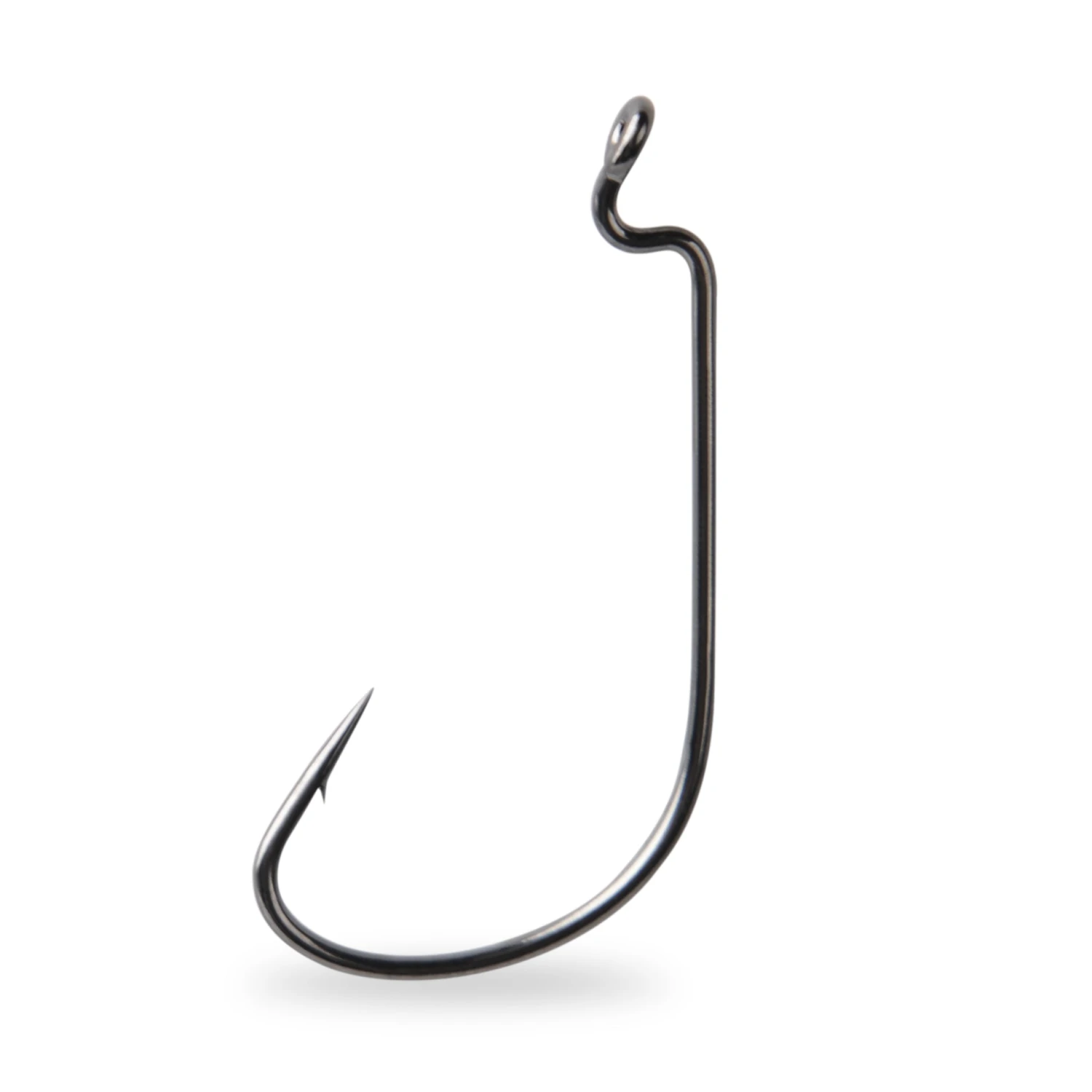 Mustad Mega Bite Black Nickel Wide Gap Offset Worm Hook 1 Mustad Mega Bite Black Nickel Wide Gap Offset Worm Hook