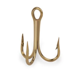 Mustad 3565 Bronze O'Shaughnessy Treble Hook 2X Strong 5 Pack