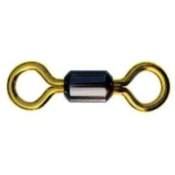 P-Line Black & Gold Single Rolling Barrel Swivel