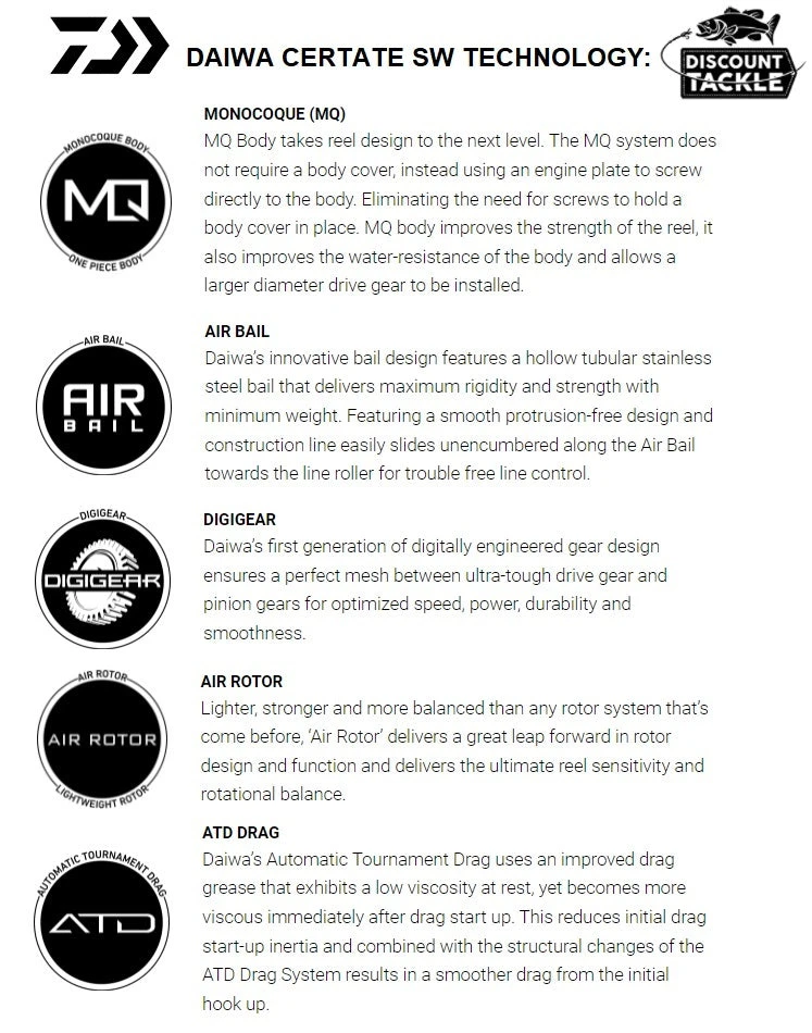 Daiwa Certate SW G Saltwater Spinning Reels 5 Daiwa Certate SW G Saltwater Spinning Reels - Image 5